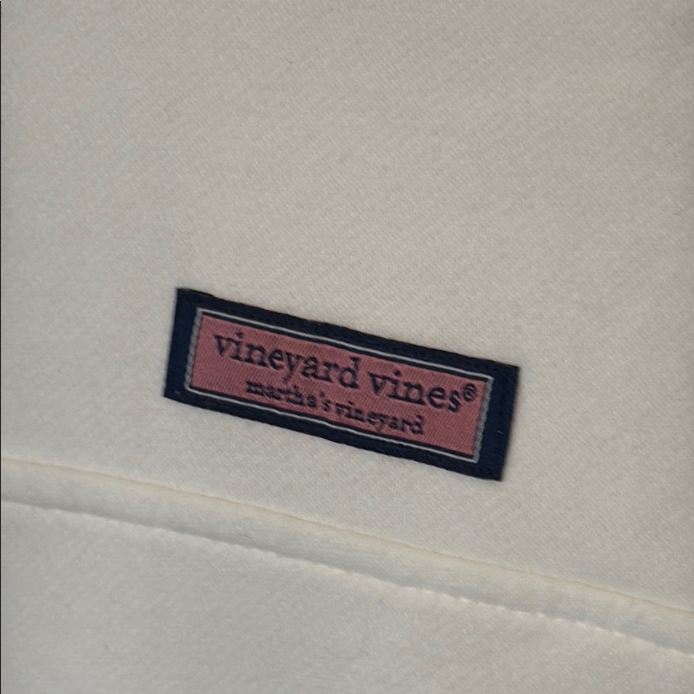 Vineyard Vines White and Pink Quarter-Zip Pullover - Picture 2 of 4
